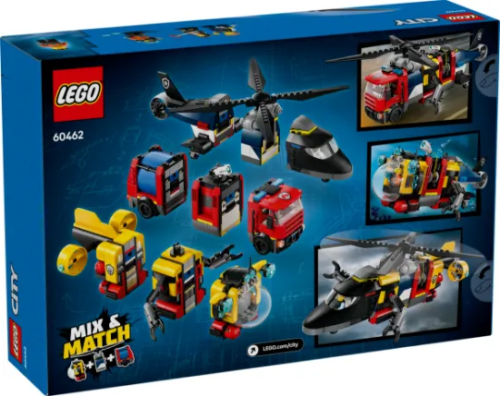 Picture of LEGO City 60462 Helicopter, Fire Engine & Submarine Remix