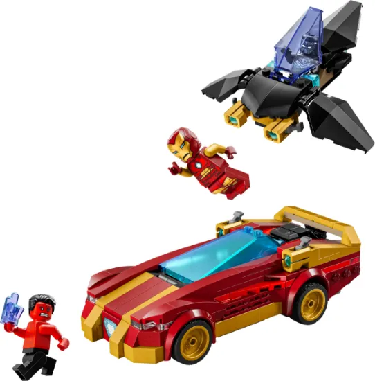 Picture of LEGO Super Heroes Marvel 76310 Iron Man Car & Black Panther vs. Red Hulk