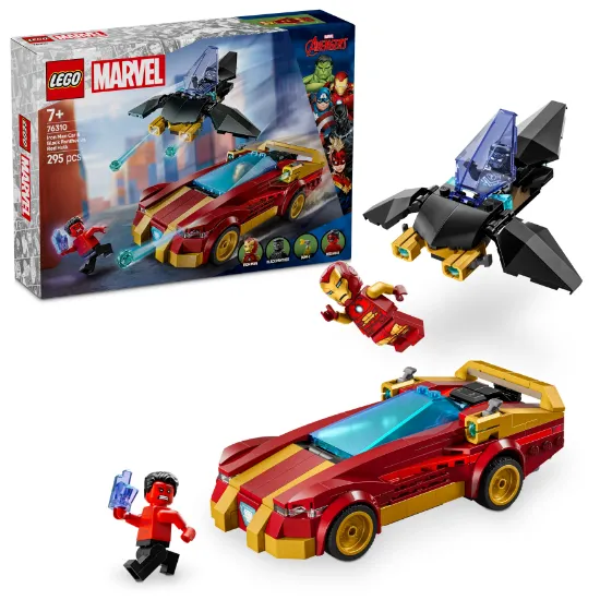 Picture of LEGO Super Heroes Marvel 76310 Iron Man Car & Black Panther vs. Red Hulk