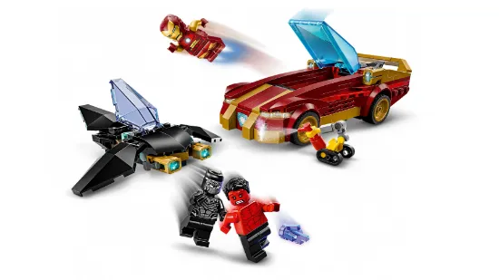 Picture of LEGO Super Heroes Marvel 76310 Iron Man Car & Black Panther vs. Red Hulk