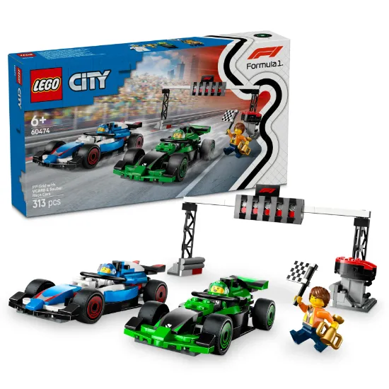 Picture of LEGO City 40474 F1 Grid with VCARB & Sauber Race Cars